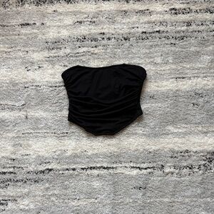 Black Strapless Top